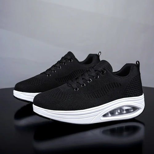 Summer Trend Shoes for Woman Thick Soled High-Quality Outdoor Walking Vulcanized Shoes, Mesh Breathable Casual Platform Shoes