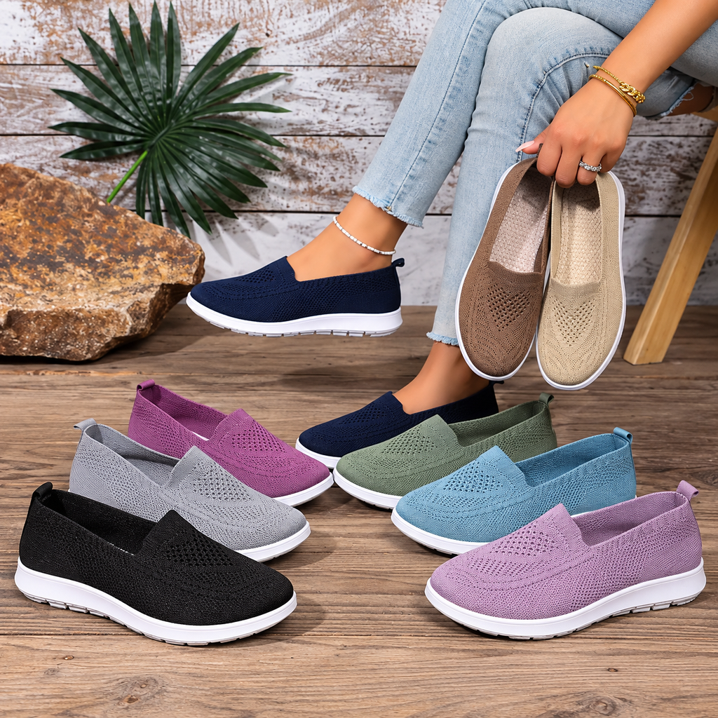 Stylish Lightweight Knit Slip-On Sneakers for Women