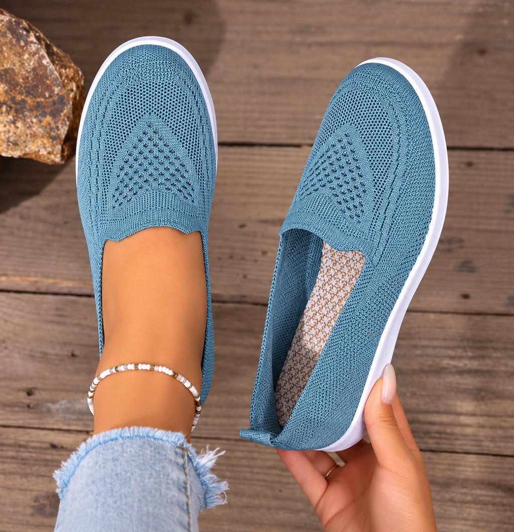 Stylish Lightweight Knit Slip-On Sneakers for Women