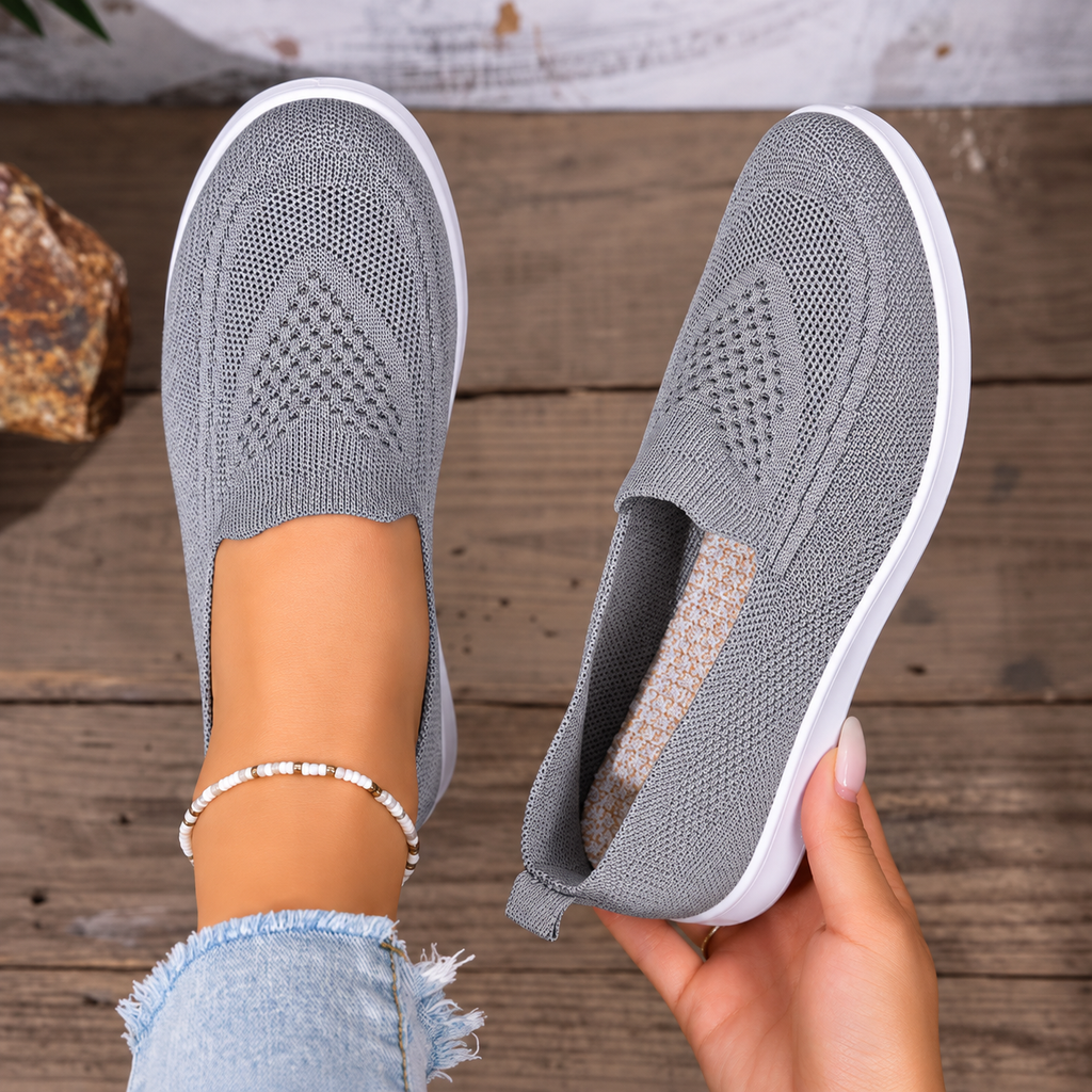 Stylish Lightweight Knit Slip-On Sneakers for Women